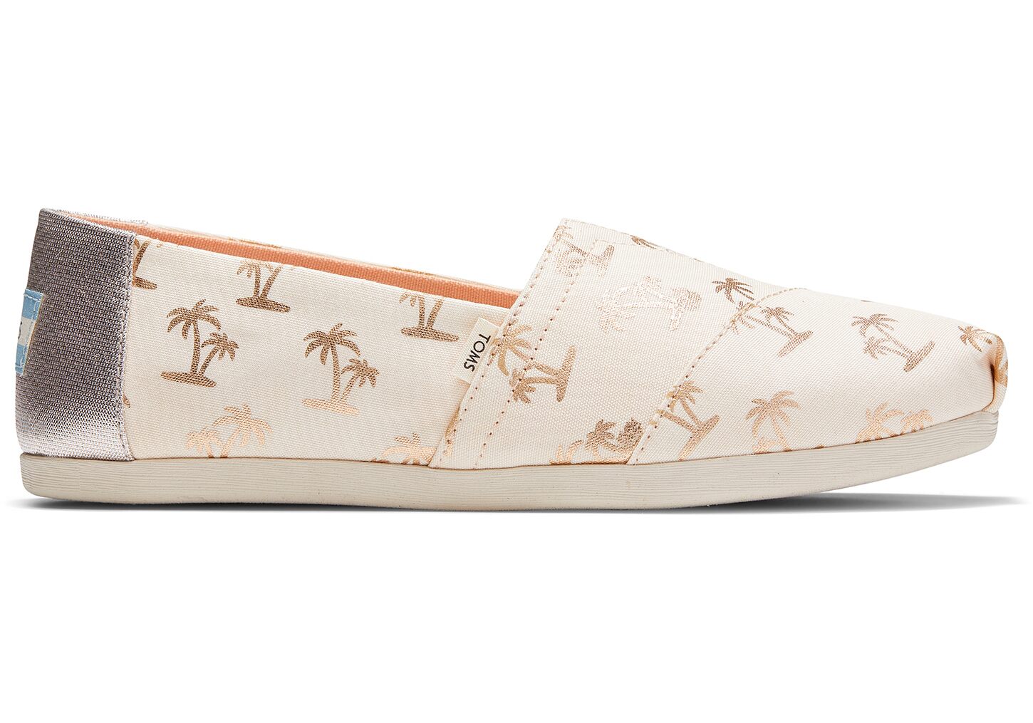 Toms Classics Shimmer Palms - Womens Alpargata Espadrilles - Orange - NZ - 276350NSO